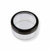 Clear acrylic lash storage jar with black lid