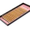 Salon Professional Mixed Length Blonde Lashes - D Curl, .07 x 8 through 15mm - Side View