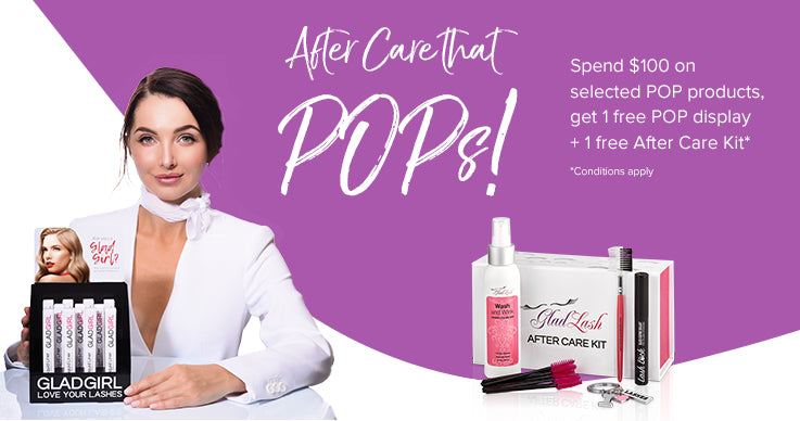 After Care that POPs! Spend $100 on selected POP products, get 1 free POP display + 1 free After Care Kit.* Conditions apply