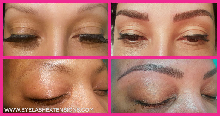 Wednesday Wink Microblading Before and After
