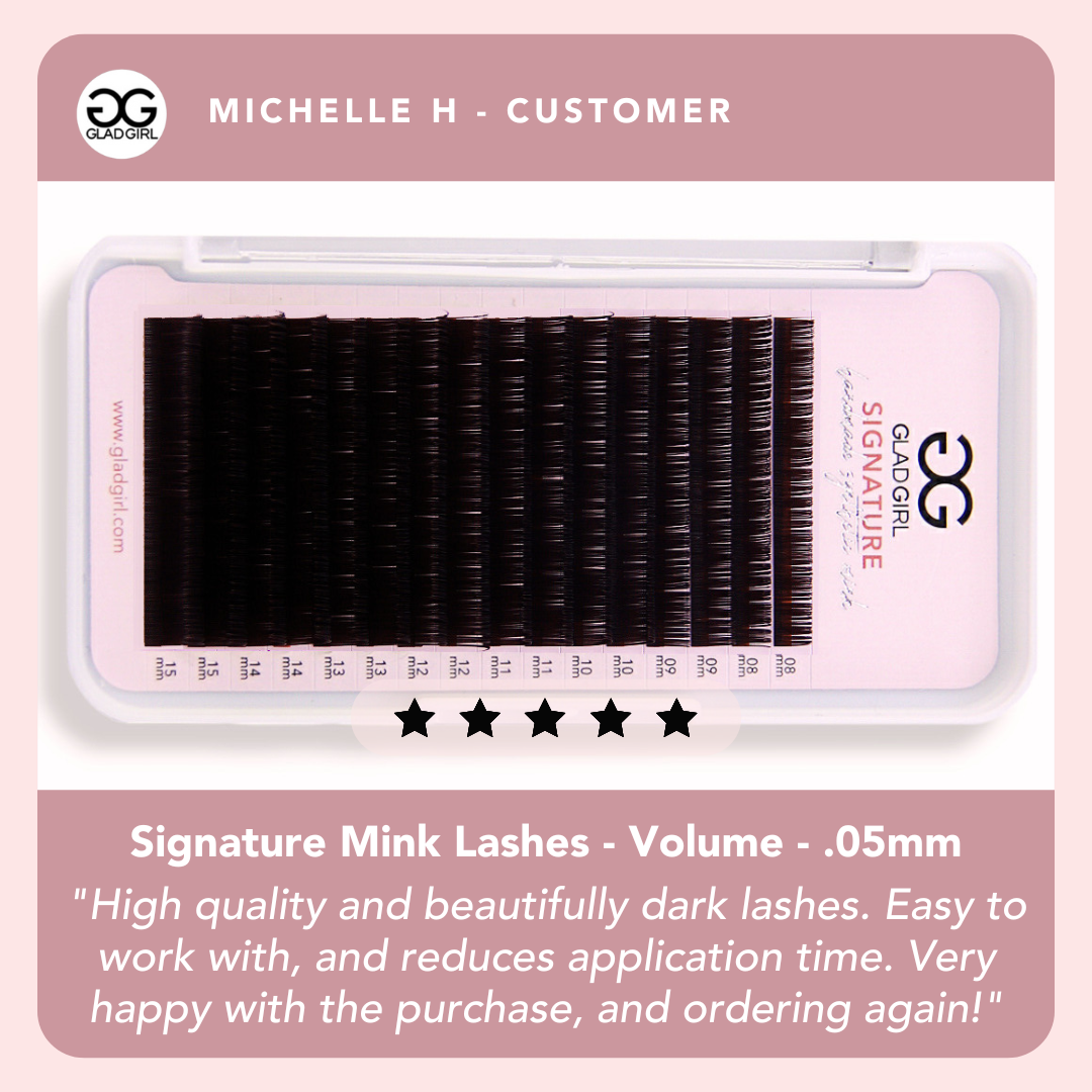 Signature Mink Eyelash Extensions - Volume - 0.05mm
