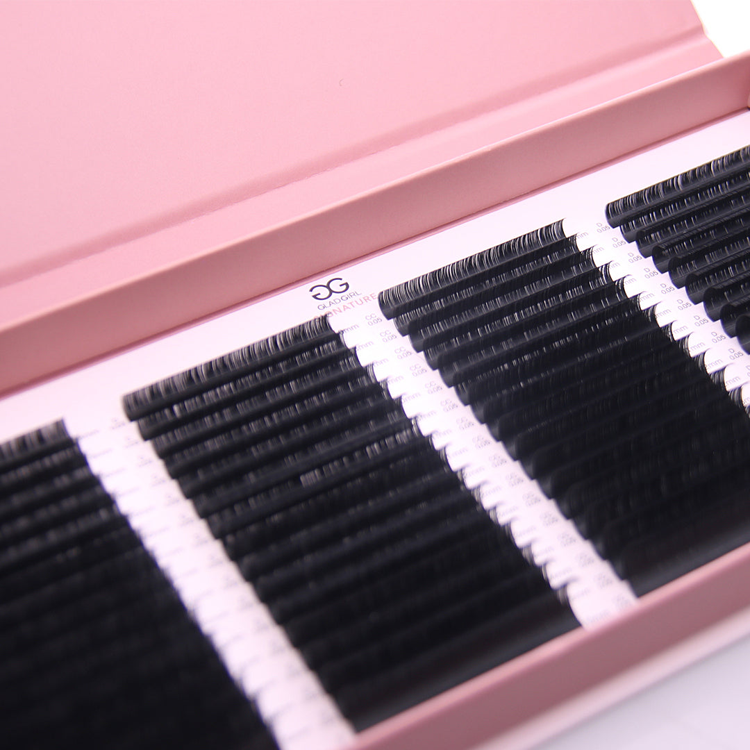 GladGirl® Complete Collection – CC + D Curl Mixed Thickness and Length Eyelash Extensions