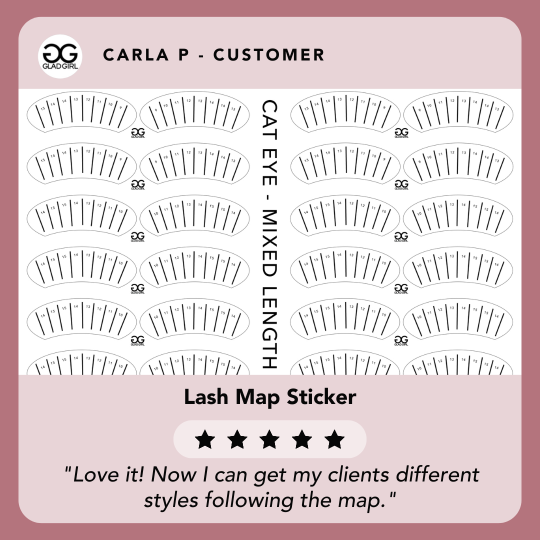 Cat Eye Lash Map Sticker