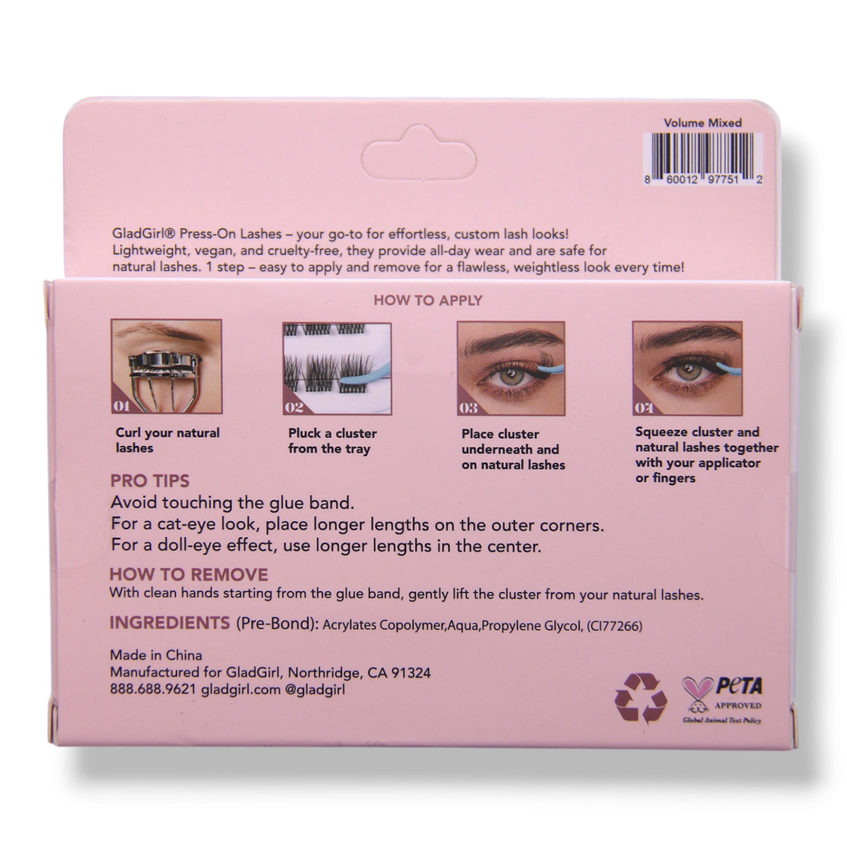 MinuteLash Press-On Lashes - 36 Pre-glued Clusters