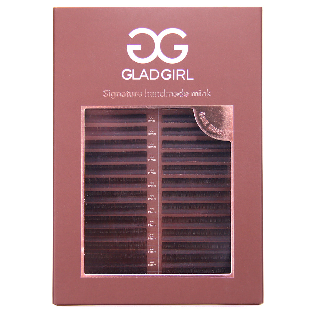 Signature Mink Mixed Length &amp; Mixed Curl Dark Brown Lashes