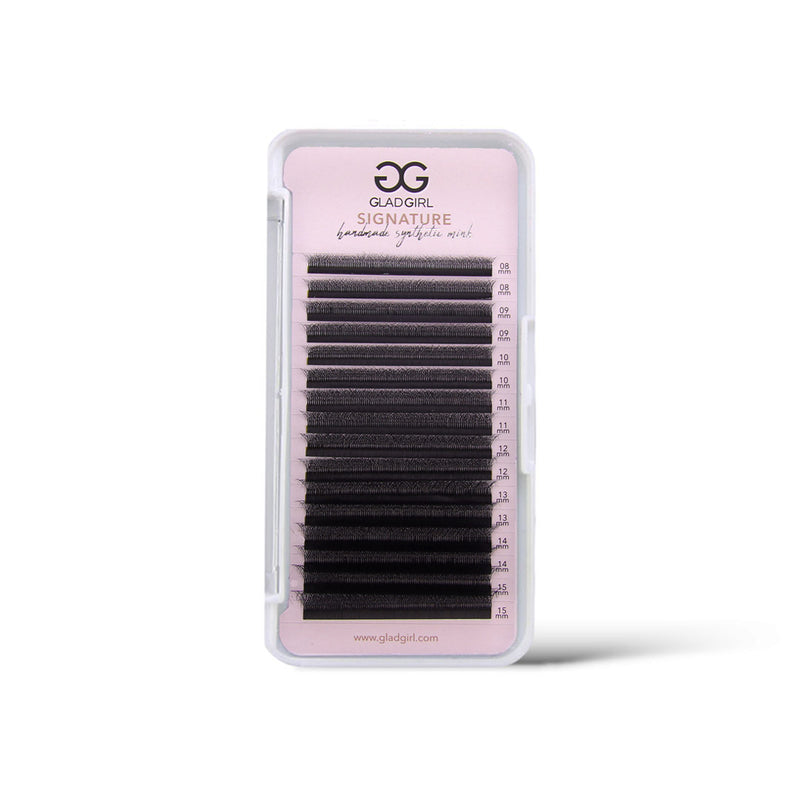Signature Mink Mixed Length Neptune Lashes - D Curl – lash tray (3D / 0.05mm / 8 through 15mm)