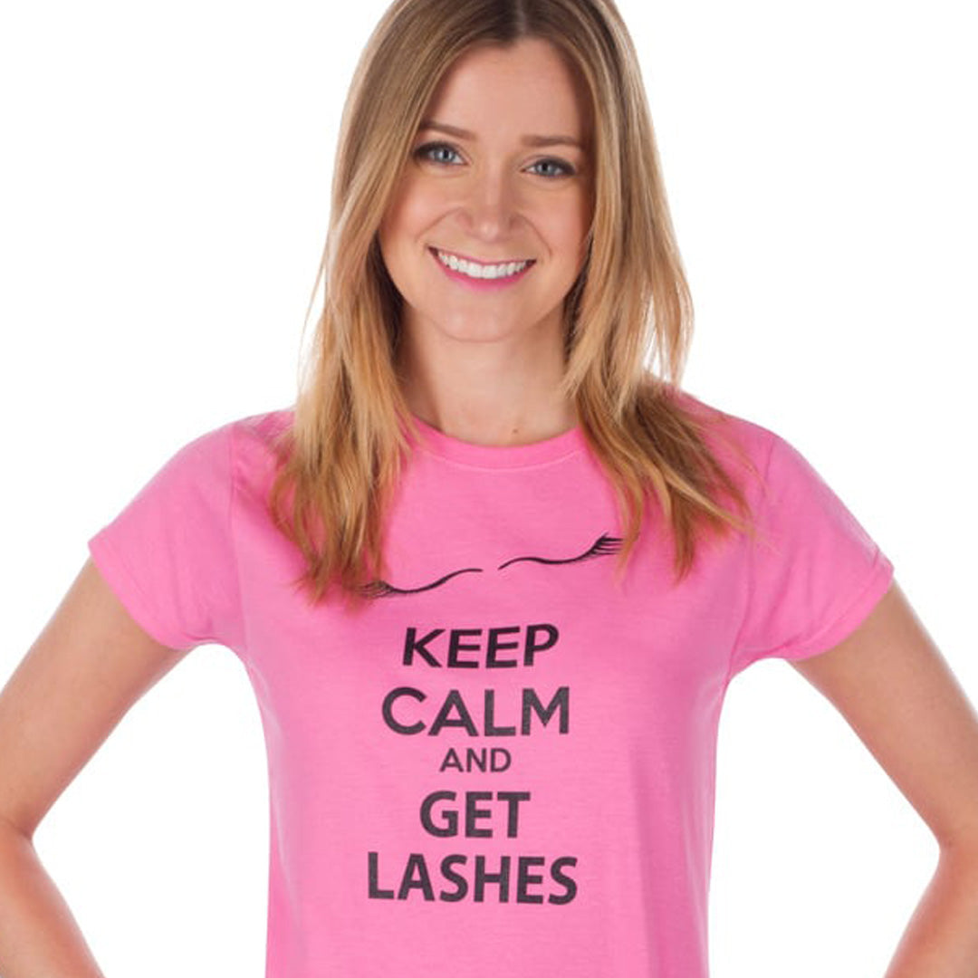 GladGirl &quot;Keep Calm and Get Lashes&quot; T-Shirt