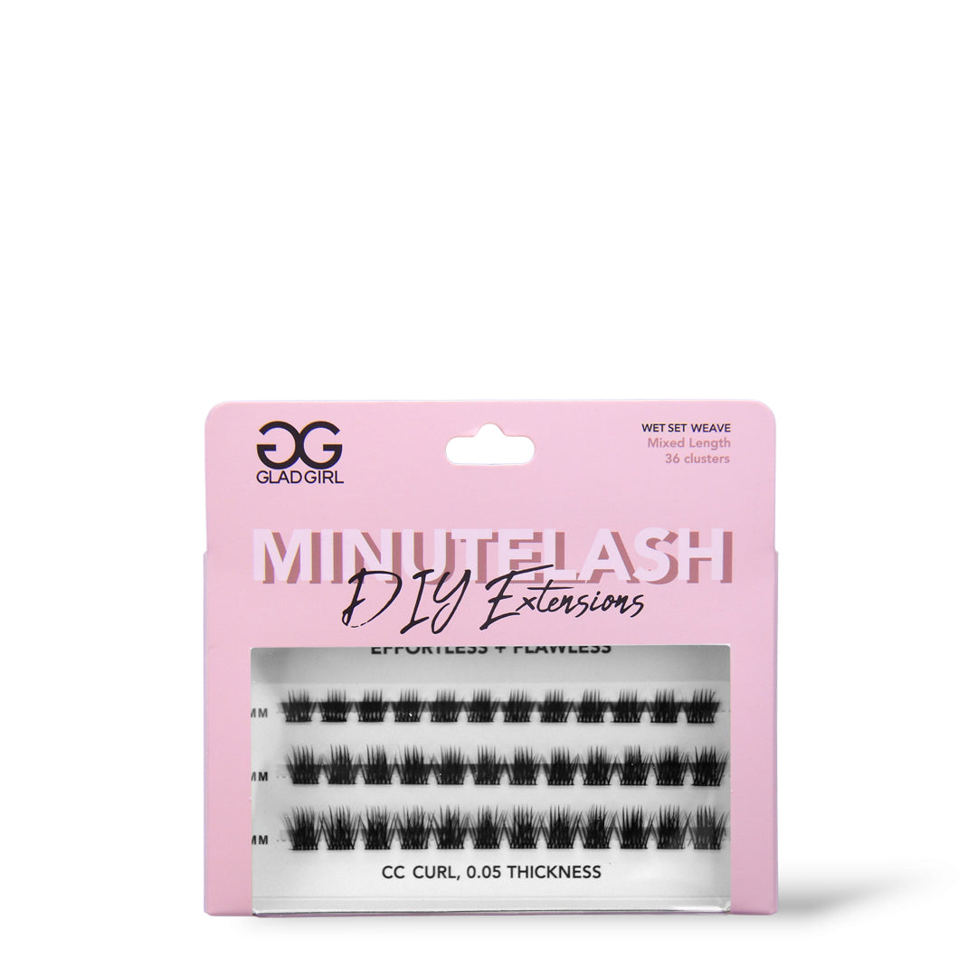 MinuteLash DIY Eyelash Extensions - Wet Set - 36 Mixed Length Clusters