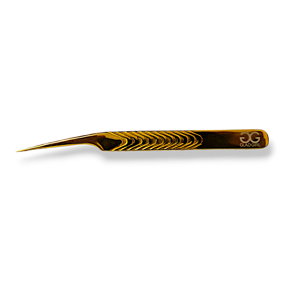 Non-Slip Gold Fiber Tip Lash Tweezers