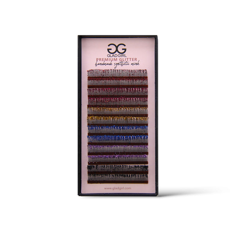 Premium Glitter Lashes - Classic - 0.15mm – Groovy Girl / C Curl / 12mm, Groovy Girl / C Curl / 13mm, Groovy Girl / C Curl / 14mm