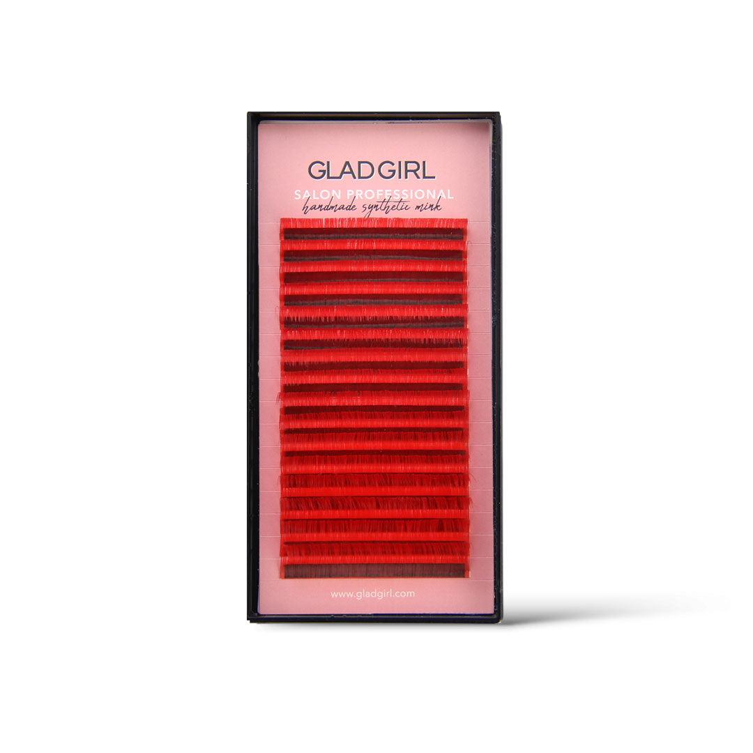 Salon Professional Mixed Length Red Lashes