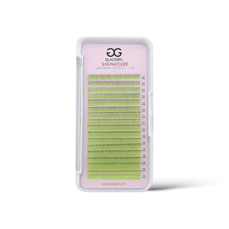 Signature Mink Mixed Length Ombre Lashes – Green Base and Purple Tip