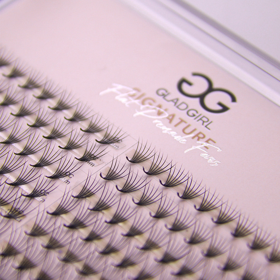 Signature Mink Flat Lash 6D Premade Fans - CC &amp; D Curl .15 x 8-15mm