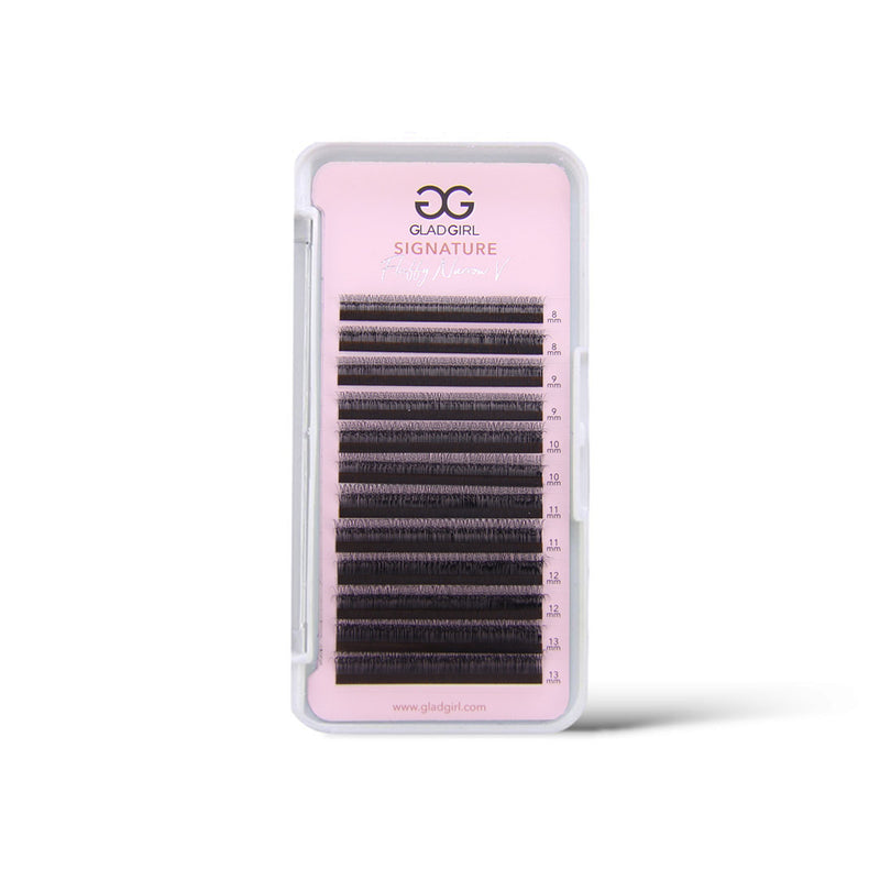 Signature Mink Double Layered Fluffy Narrow V – lash tray (CC Curl / 0.07mm / 8 through 13mm)