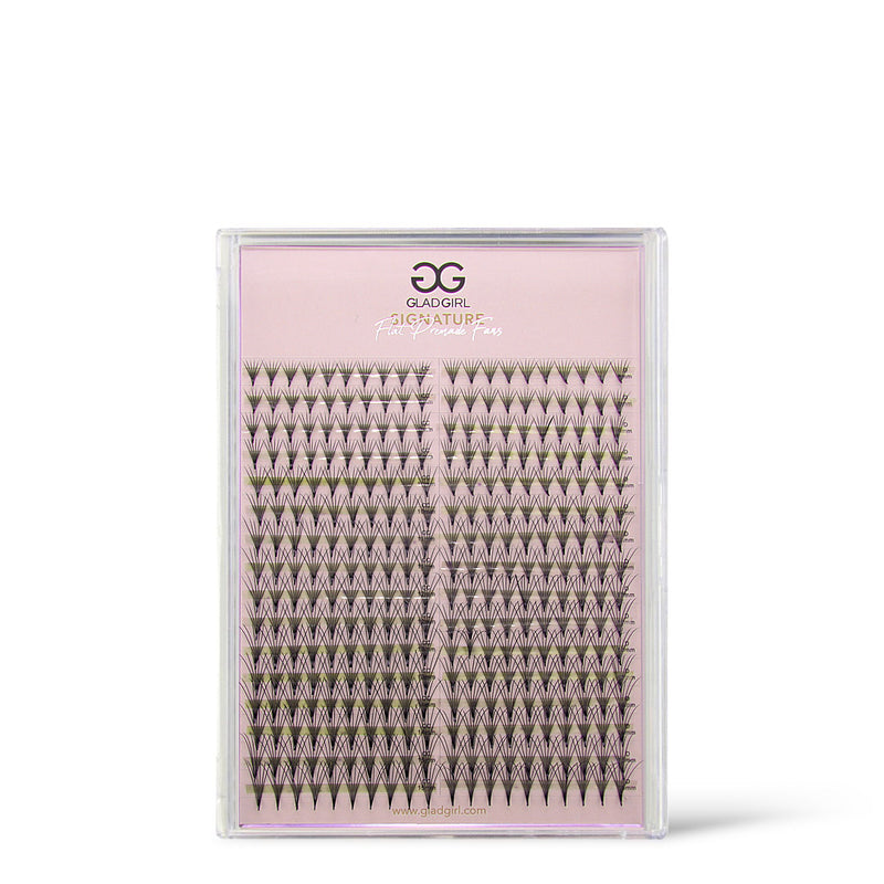 Signature Mink Flat Lash 6D Premade Fans