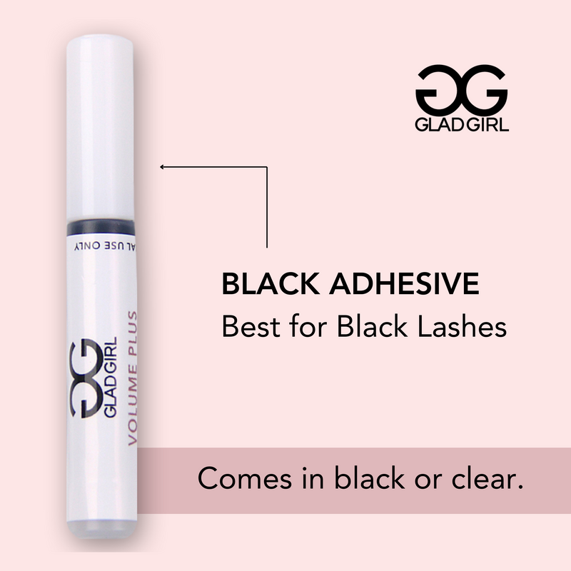 GladGirl Volume Plus Lash Glue – 1–2s Dry, Up to 5-Week Retention – Black / 2ml