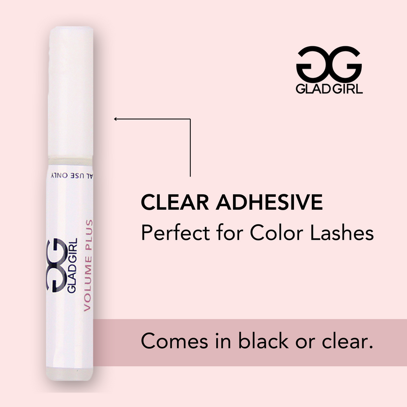 GladGirl Volume Plus Lash Glue – 1–2s Dry, Up to 5-Week Retention – Clear / 2ml