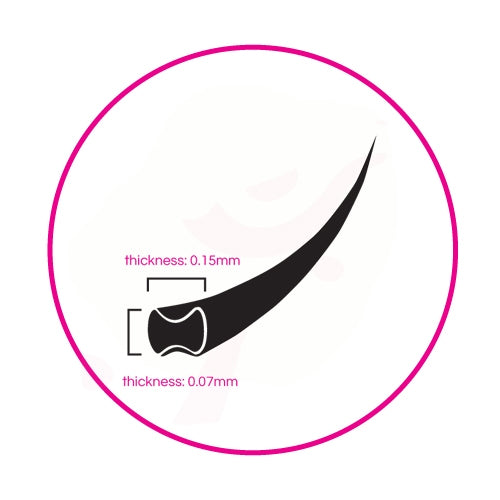 Salon Professional Flat Lashes - C Curl