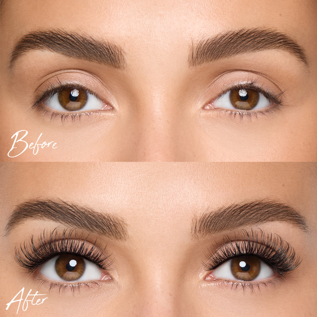 Light wispy hybrid doll eye lash extensions