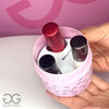 Adhesive Storage jar - pink - in use with 3 bottles fo glue