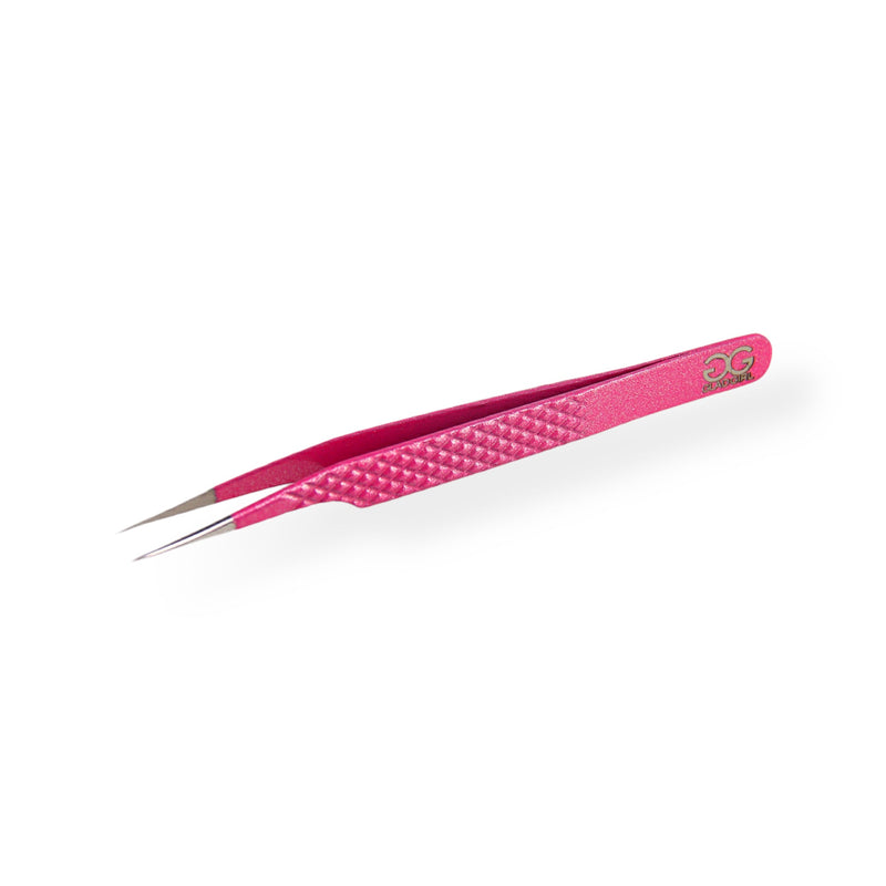 Non-Slip Pink Glitter Diamond Grip Tweezers by GladGirl