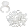 White glue rings for eyelash extensions - 25 per pack