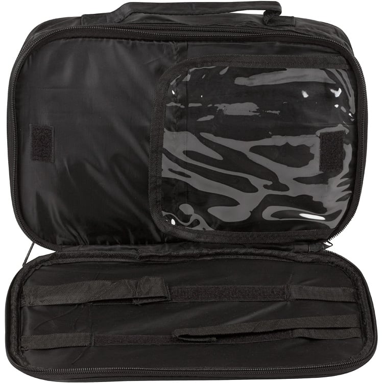 Case for lash extension accessories, open to show inner compartments