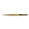 GladGirl Titanium Gold Diamond Grip Tweezers - 5.50&quot; 45 Degree Tip | 0.56 oz