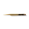 GladGirl Titanium Gold Diamond Grip Tweezers - 5.50” Angular | 0.65 oz