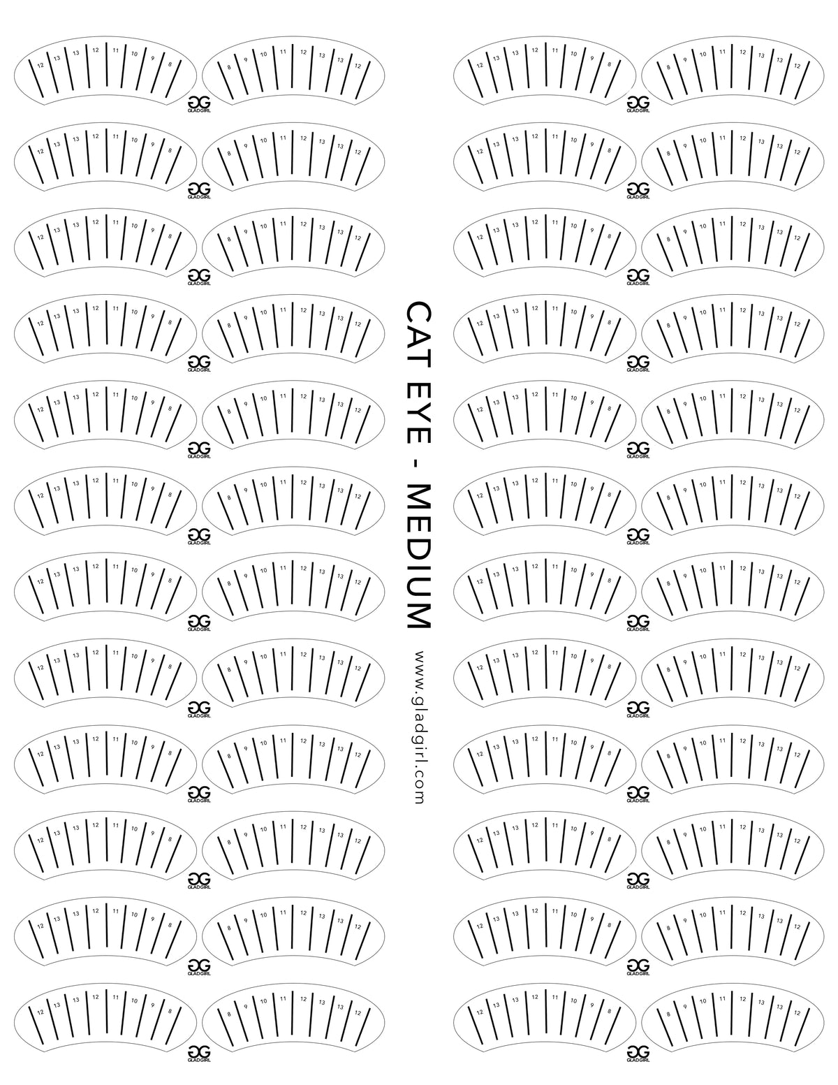 Cat Eye Lash Map Sticker - Medium