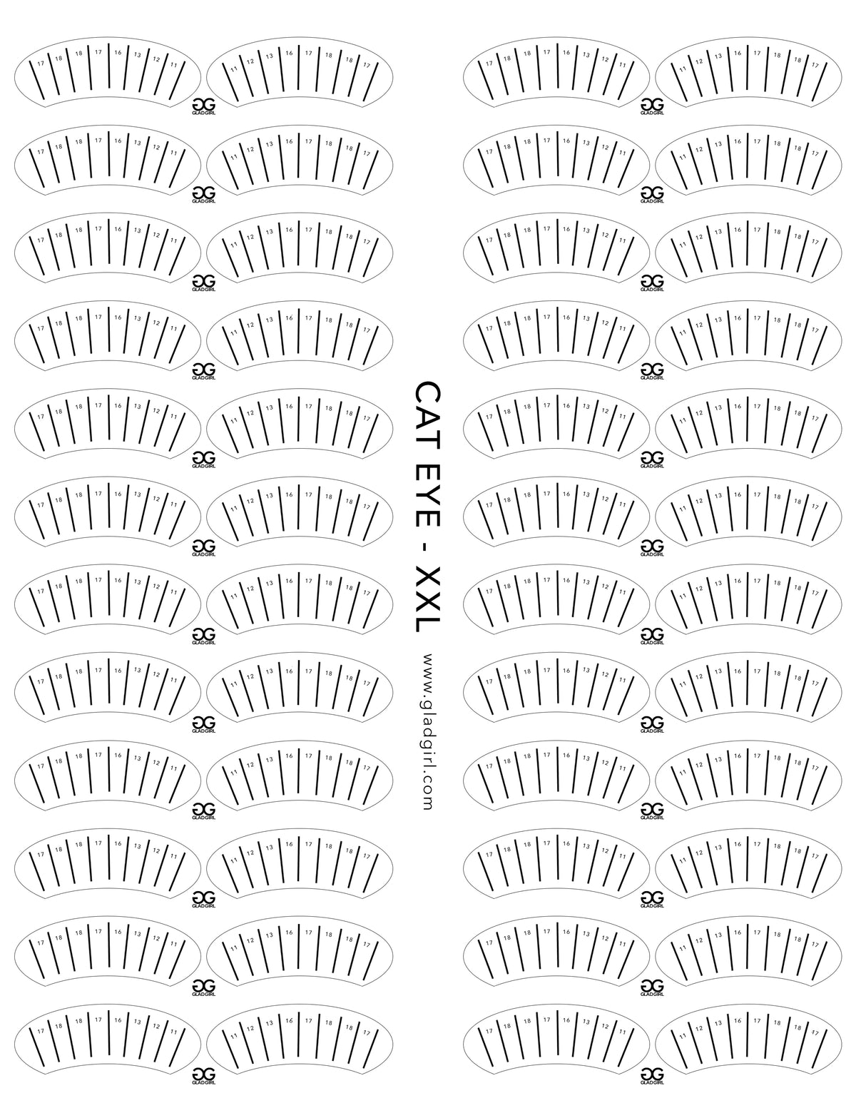 Cat Eye Lash Map Sticker - XXL
