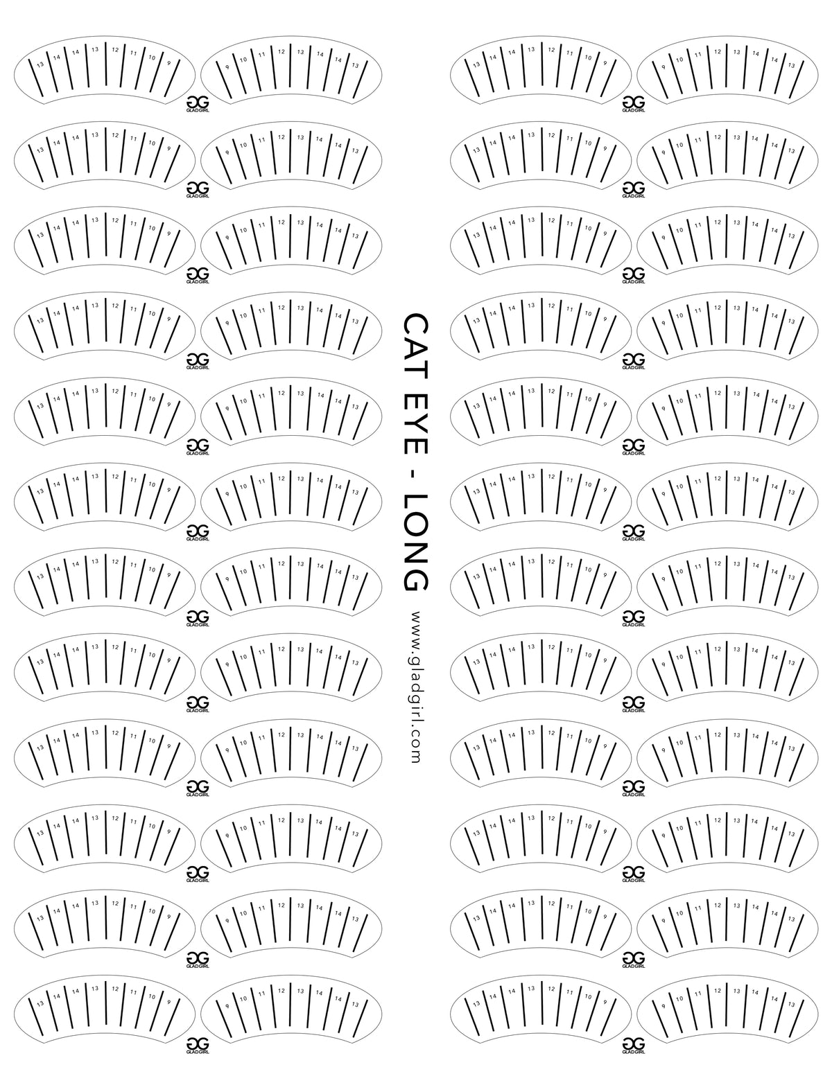 Cat Eye Lash Map Sticker - Long