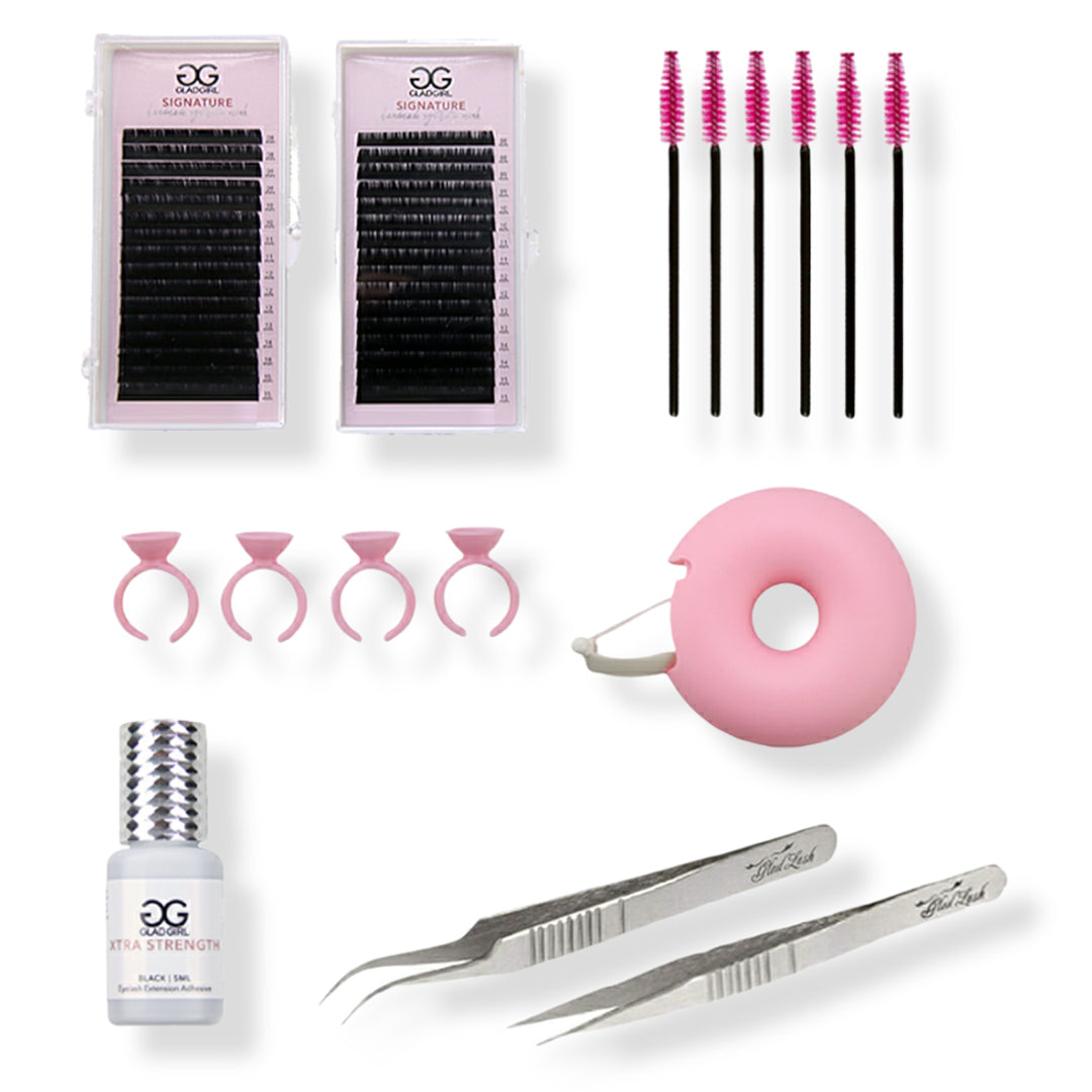 Classic Fill-In Kit - lashes, spoolies, glue rings, glue, tweezers