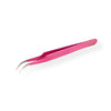 Curved Tip Non-Slip Pink Glitter Diamond Grip Tweezers