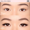 Before and After Doll Eye Hybrid Look