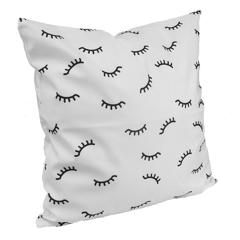 Throw Pillow Cover - Eyelash Pattern 18" x 18"
