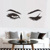 Eyelash Decal on wall front view