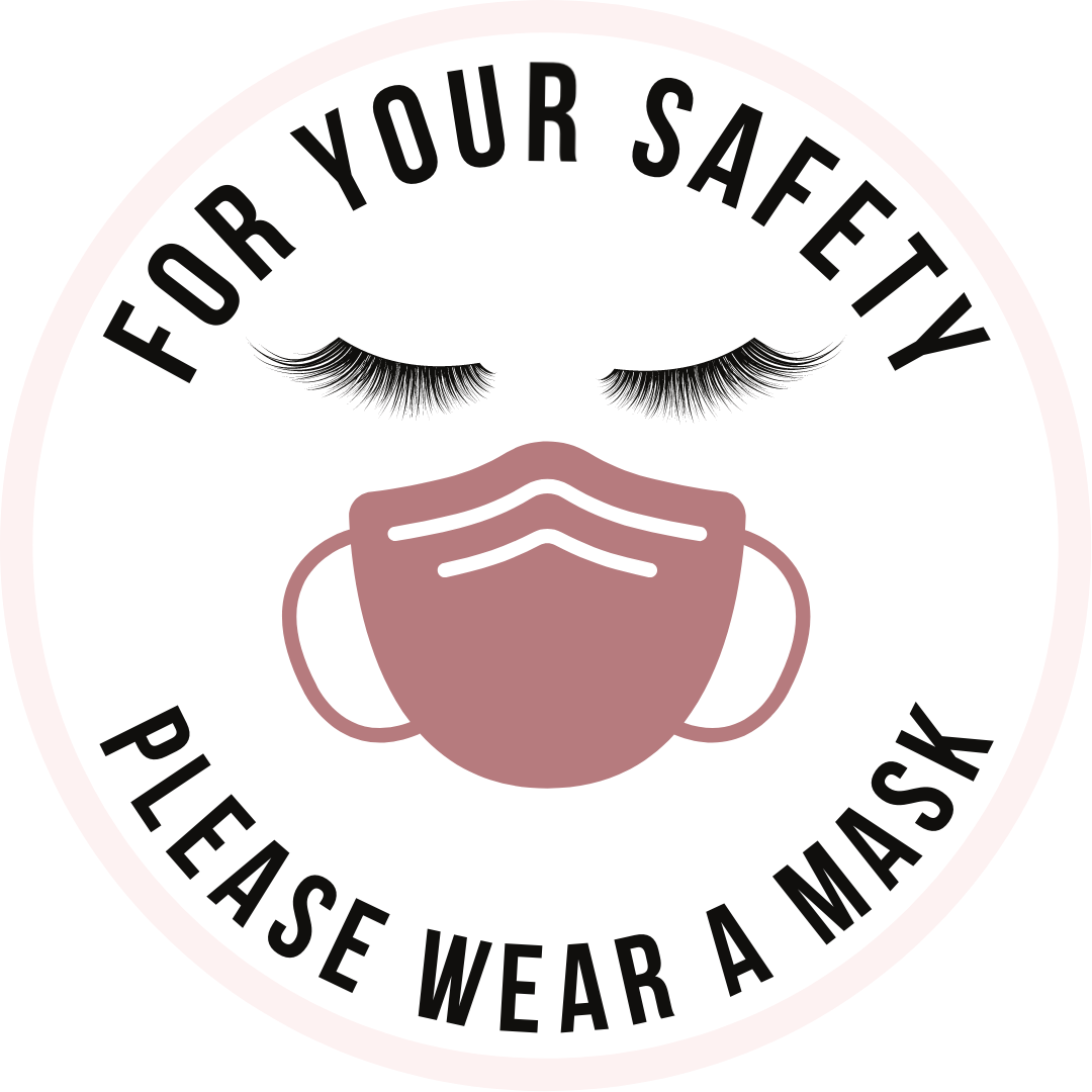 Protective Mask Sticker For Your Safety Lash and Mask Display Sticker - GladGirl