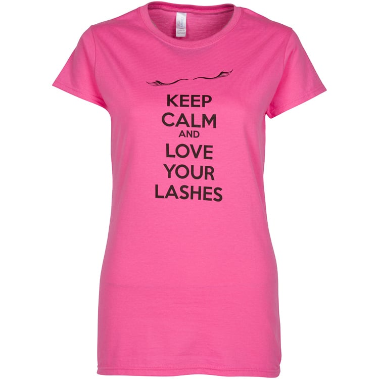 GladGirl "Keep Calm and Love Your Lashes" T-Shirt