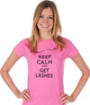 GladGirl &quot;Keep Calm and Get Lashes&quot; T-Shirt