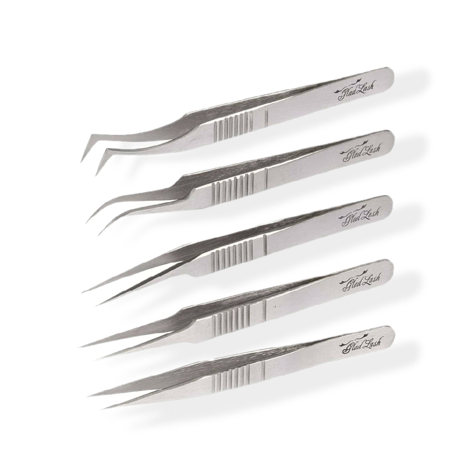 Ribbed Handle Tweezers for Eyelash Extensions