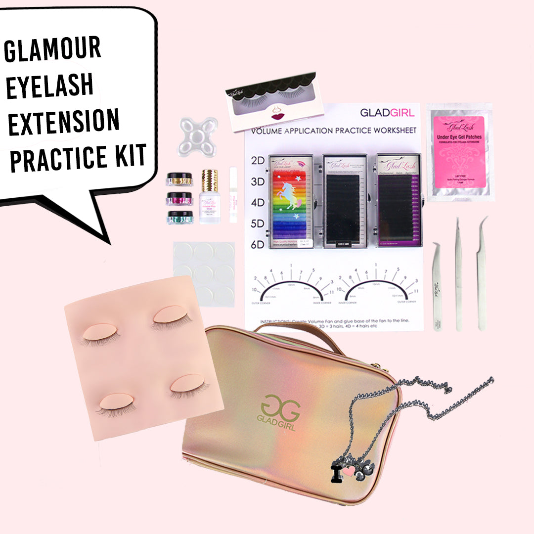 Lash practice kit with mannequin face