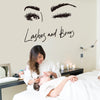 Lashes and Brows Wall Decal in Salon
