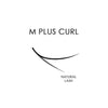 M Plus Curl compared to natural lash shape diagram