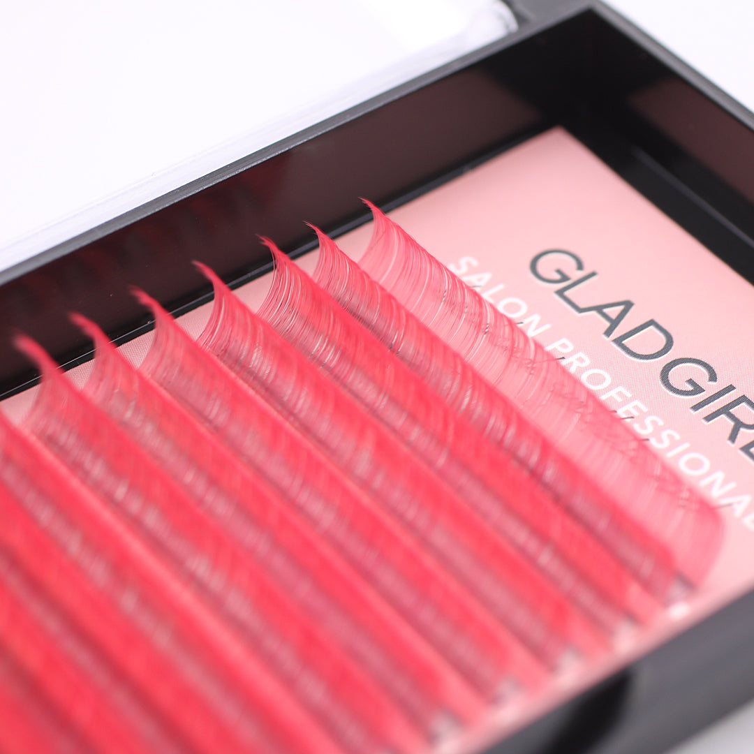 Pink Volume Eyelash Extensions