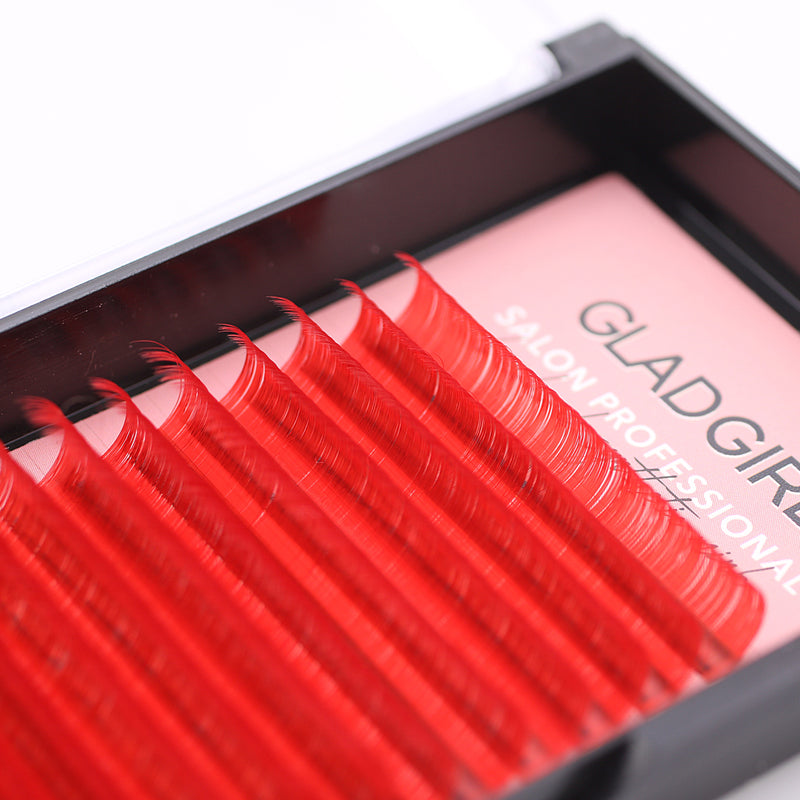 Salon Professional Mixed Length Red Lashes