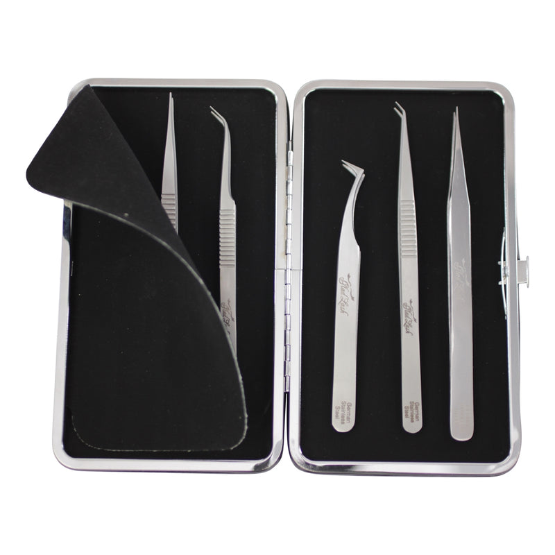 GladGirl® Magnetic Tweezer Case =- Black with tweezers