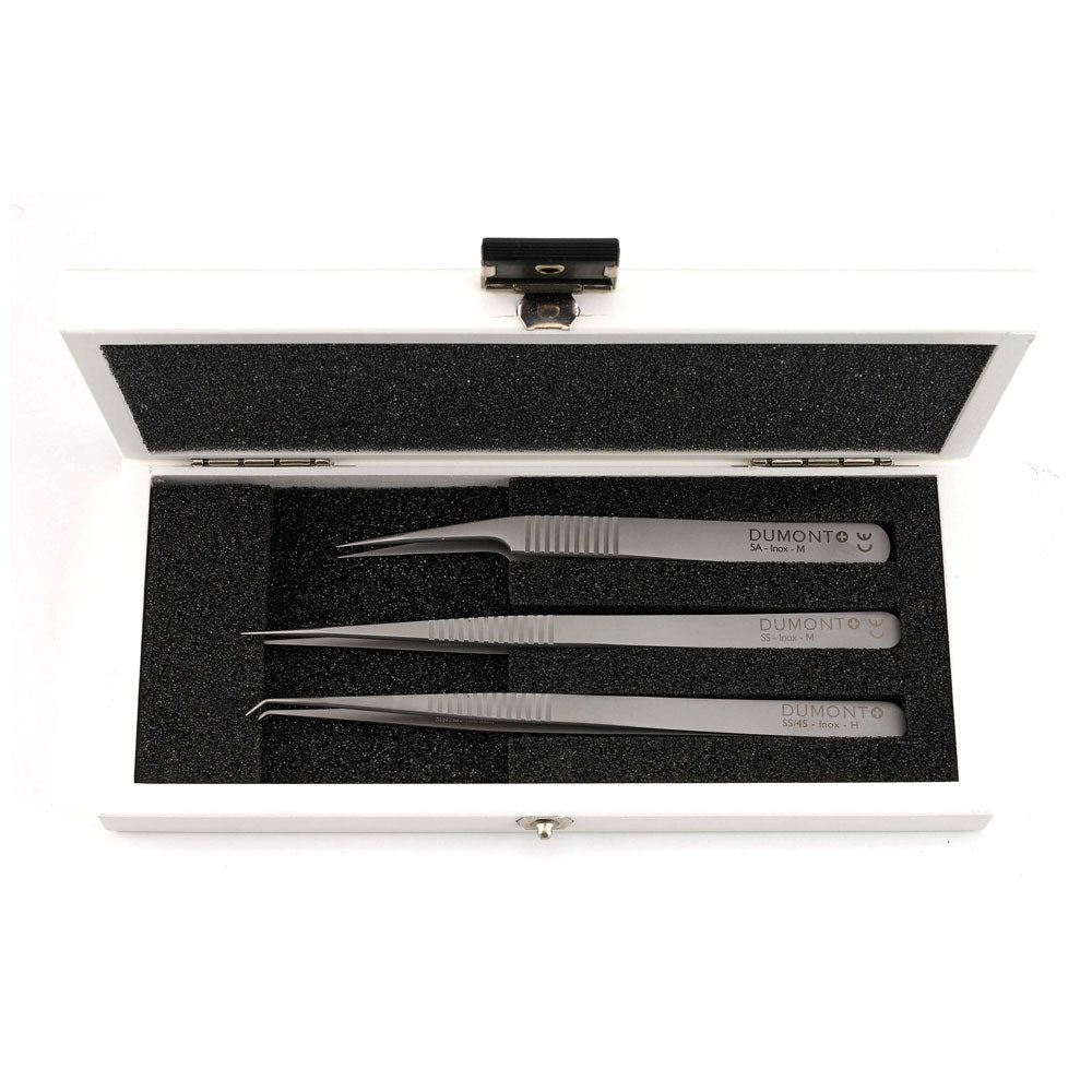 Dumont Tweezers for Eyelash Extensions in hard case
