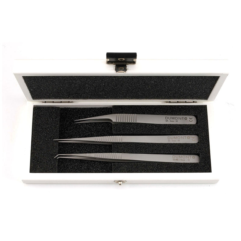 Dumont Tweezers for Eyelash Extensions in hard case