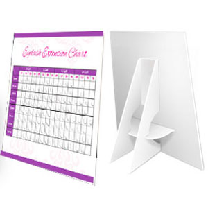 Eyelash Extension Chart Counter Card